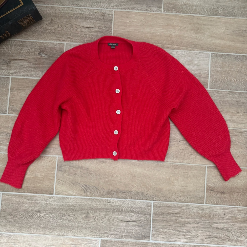 Wild Fable Bright Chunky Red Women's Cardigan
